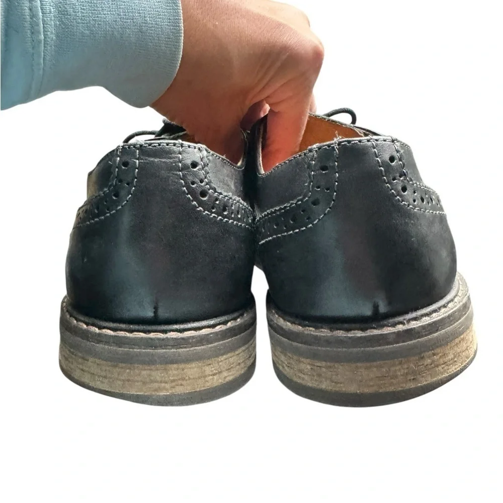 Vionic Men’s Black Leather Wingtip Oxford Dress Shoes Size 8.5 Brogue Classic